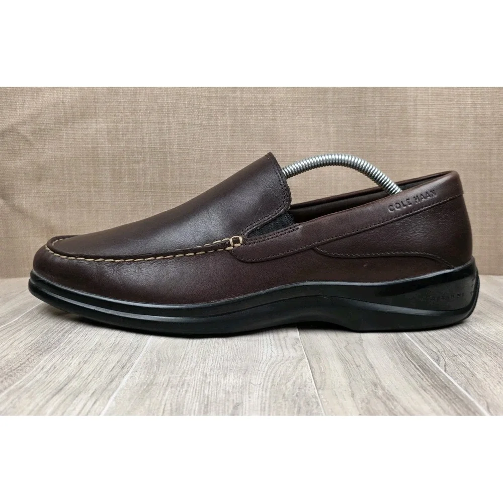 Cole Haan Grand OS Mens 11.5M Chocolate Brown Slip On Driving Loafers Shoes